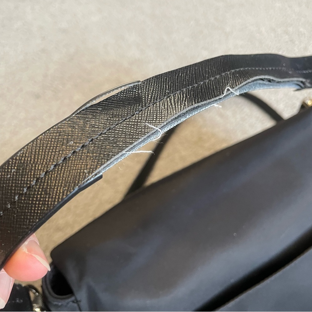 Kate Spade Black Nylon Messenger Bag/Tote/Purse - Picture 6 of 12